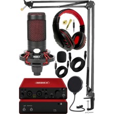 Asitan Midex Superior Pack-2 Stüdyo Kayıt Ekipmanları GLX-800 Ses Kartı Cxn-30 Stüdyo Mikrofon