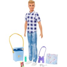 Asitan Barbie Ken Kampa Gidiyor Oyun Seti Ken ve Aksesuarları, 3 Yaş ve Üzeri Için Oyuncak HHR66
