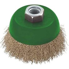 Asitan T 27710/125 Saçaklı Çanakfırça, Yeşil/gri/prinç, 125 mm