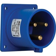 Mete Enerji 406213V 3X32A IP44 Makine Fişi -Düz-Vidalı Bağlantı 220 V