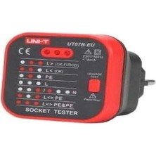 Asitan Unı-T UT07B-EU Serisi UT07 Priz Test Cihazı, Rcd'li, Ab Fişleri Için, 230 V, 50/60 Hz