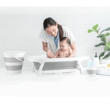 Asitan Ahir Ticaret Katlanır Bebek Küveti 3'lü Set