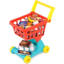Asitan Pretend Shopping Playset – Play Market & Cart – 29 Play Food Items – Play Kitchen Accessories