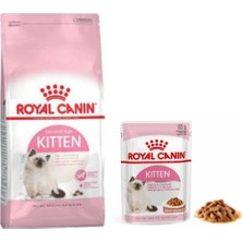 Asitan Kitten Yavru Kedi Maması 2 kg + Royal Canin Kitten Yaş Maması 2 Adet (Original)