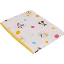Asitan Taç 1500187685 Disney Mickey Baby Pamuk Lisanslı Müslin Battaniye, Çok Renkli