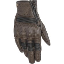 Asitan Rayburn V2 Korumalı Deri Motosiklet Eldiveni Kahverengi