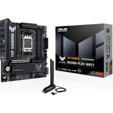 Asitan Tuf Gamıng B850M-PLUS Wıfı7 Amd B850 Am5 Ddr5 8000 Dp HDMI 3x M2 Usb3.2 Gen 2x2 Wifi 7 + Bt Aura Rgb