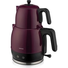 Asitan Bora 2200 Watt Xl Damlatmayan Ağız Tasarımlı Paslanmaz Çelik Çay Makinesi ve Su Isıtıcısı