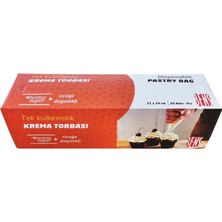 Asitan Tek Kullanımlık Krema Torbası Turuncu (Sıcağa Dayanıklı) 51 cm - 50 Adet