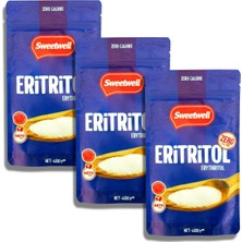 Asitan Eritritol Doğal Toz Tatlandırıcı 400 gr x 3 Adet Sıfır Kalori Keto Diyet Erythritol
