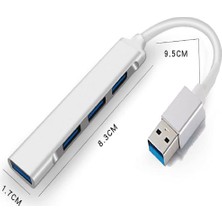 Asitan 4 Port USB 3.0 Hub Çevirici Çoğaltıcı Çoklayıcı Çoklama 4 Portlu USB 3.0 Hub Çoklayıcı