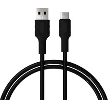 Asitan USB A-C Hızlı Şarj Kablosu Siyah 100 cm