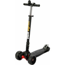 Asitan Big Foot 3 Tekerlekli Işıklı Siyah Scooter