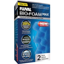Asitan Fluval Bio-Foam Max Köpük Filtre, Büyütülmüş Yüzey, Fluval 107 Dış Filtre Için, 2'li Pake