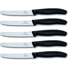 Asitan Victorinox Domates Bıçağı, Ekmek Bıçağı, Sofra Bıçağı Seti, 5 Parça, Swiss Classic (Siy
