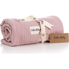 Asitan Caline Baby 4 Kat Müslin Battaniye 120X120 cm - Pembe
