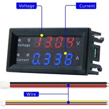 Asitan Panel Tip Dc 0-200V 10A Mv Voltmetre Ma Ampermetre M4430
