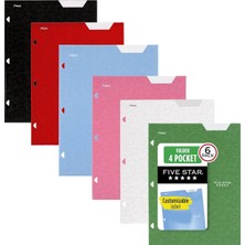 Asitan Star Klasör Viertaschen - 6er-Pack