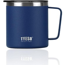 Asitan Silviya Mug Vakumlu Paslanmaz Çift Duvarlı Termal Kapaklı 400ML (Mavi)