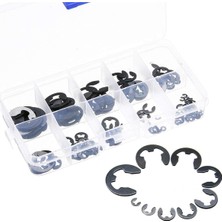 Asitan Işkur Makina O8-10OE-2S55 Paslanmaz Çelik 120 Adet Ay Sekman Seti E Clip Segman Kiti, Şeffaf