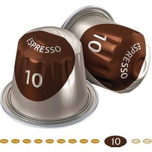 Asitan Espresso 10 Intenso - Yüksek Yoğunluk - Güçlü ve Yoğun - Espresso Kapsülleri - 10 Alüminyum