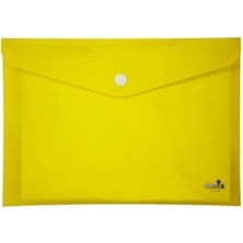 Asitan Umıx Çıtçıtlı Şeffaf Zarf Dosya Sarı