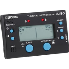 Asitan Boss Tu-30 – Tuner &amp; Metronom, Siyah – Öğrenmek, Alıştırmak ve Oynamak Için Mükemmel