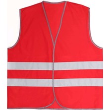Asitan Bestguard Işçi Tipi Reflektörlü Kırmızı Ikaz Yeleği