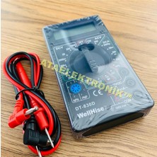Asitan Dijital Multimetre LED Ekranlı Avometre Mini Ölçü Aleti Akım Voltaj Direnç Ölçer
