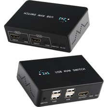 Asitan 2xhdmı 4xusb Kvm Swıtch 4K/30Hz (DK-AC-KVMHD01)