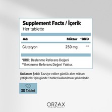Asitan L-Glutatyon 250 Mg 30 Tablet Takviye Edici Gıda