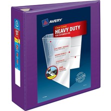 Asitan Avery Heavy-Duty View 3 Halkalı Klasör, 3 Inç One Touch Ezd Halkalar, 1 Lila Ciltleme (79810)