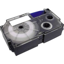 Asitan Casio Ez-Label Printer XR-12WE1 Schriftband Kendinden Yapışkanlı 12 mm x 8,0 M Beyaz Üstüne Siy
