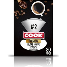 Asitan Cook Premium Filtre Kahve Kağıdı, Ebat 2, 80 Adet