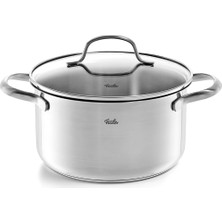 Asitan Fissler San Francisco/paslanmaz Çelik Tencere (3,3 L - Ø 20 Cm) Cam Kapaklı Tencere, Dökme Kenar