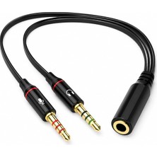 Asitan Primex PX-8005 Kulaklık Mikrofon Ayırıcı, 3.5 mm Jak 1 Dişi 2 Erkek Y Splitter, Tek Girişli Mi