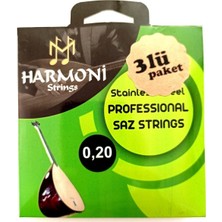 Asitan 3HRM20 Uzun Sap Saz Teli 3'lü Paket 0.20 Bağlama