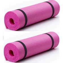 Asitan Lüx Desenli Pilates Yoga Matı 8 mm Taşıma Askılı Lastikli - 60 * 175 cm Pembe