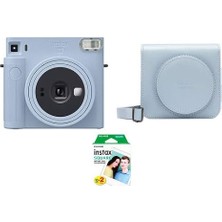 Asitan Instax Fujifilm Sq1 Buz Mavi Fotoğraf Makinesi+Askı+Pil+20'li Film+Çanta