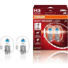 Asitan Osram Night Breaker Laser H3 Ampul 64151NL -%150 Daha Fazla Işık