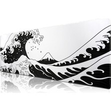 Asitan Klasse Pro - 10 Farklı Model Dikişli Kenar 90X40 cm Oyuncu Gaming Mouse Pad (Oki Nami Ura, 90X40 C