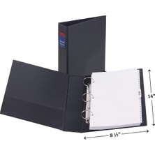 Asitan Avery Legal; Sağlam Binder 3 Halkalı; 5,1 cm Yuvarlak Halka, Siyah, 1 Binder (6401)