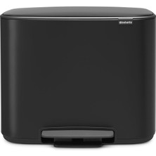 Asitan Brabantia Bo Pedallı Çöp Kutusu, 36 L, Metal, Mat Siyah, 54 x 36,5 x 44 Cm, 1 Birim