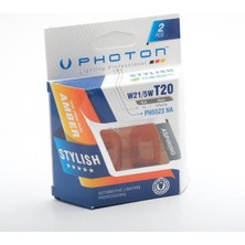 Asitan Photon Ampul T20 21/5W 12V Çift Devre Amber (2'li Blister) Performance Pht PH5523 Na B2