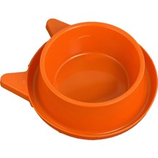 Asitan Miapet Plastik Kedi Kulaklı Mama ve Su Kabı 400 ml Turuncu