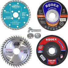 Asitan Mermer Ahşap Granit Demir Fayans Kesme Flap Disk Seti (5 Parça)