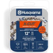 Asitan X-Cut S93G Zincir Testere Zinciri, 30 Cm, 45 Tahrik Bağlantısı, Düşük Geri Tepme, Gri