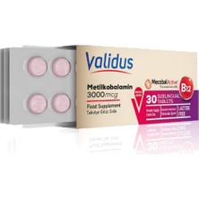 Asitan 3000 Mcg B12 Vitamini Dil Altı Tabletleri 30 Adet