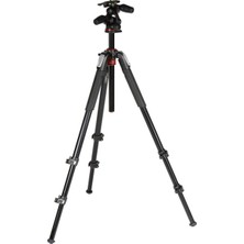 Asitan Manfrotto Kiti Alüminyum 3 Yollu Başlı 3 Bölümlü Tripod, Profesyonel Fotoğraf Aksesuarları K