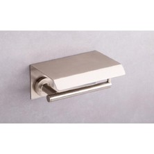 Asitan Hoop Kapaklı Tuvalet Kağıtlığı Saten Renk 87X104X156 mm